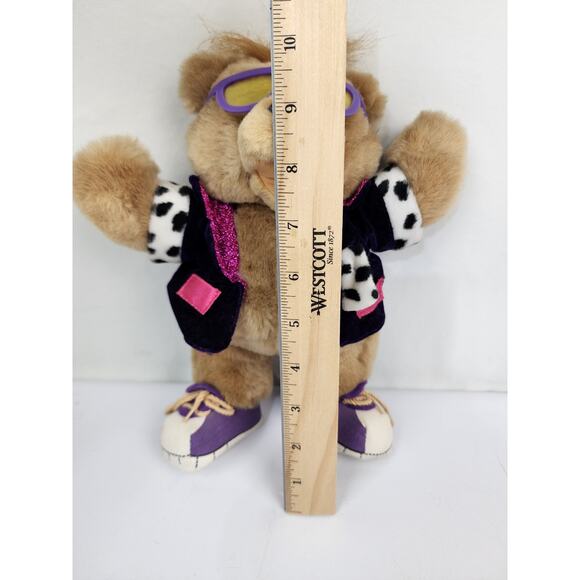 10" Teddy Grahams Stuffed Plush Bear w/sunglasses & Velvet Jacket Nabisco - Picture 7 of 7